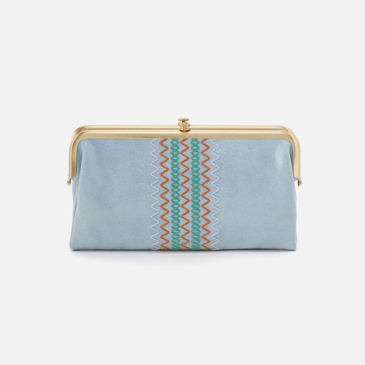 HOBO Lauren Clutch-Wallet In Buffed Leather - Sky