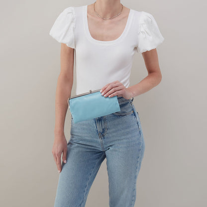 HOBO Lauren Clutch-Wallet In Polished Leather - Stratosphere