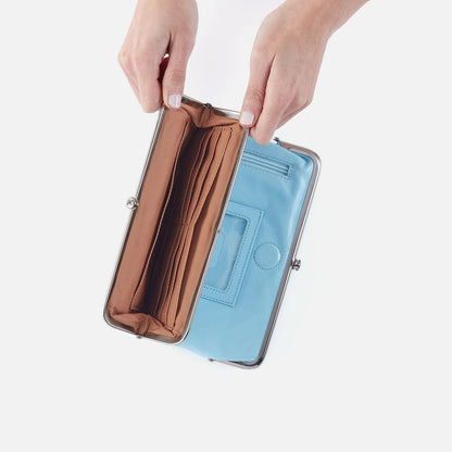 HOBO Lauren Clutch-Wallet In Polished Leather - Stratosphere