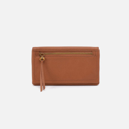 HOBO Lumen Continental Wallet In Pebbled Leather - Warm Honey