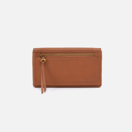 HOBO Lumen Continental Wallet In Pebbled Leather - Warm Honey