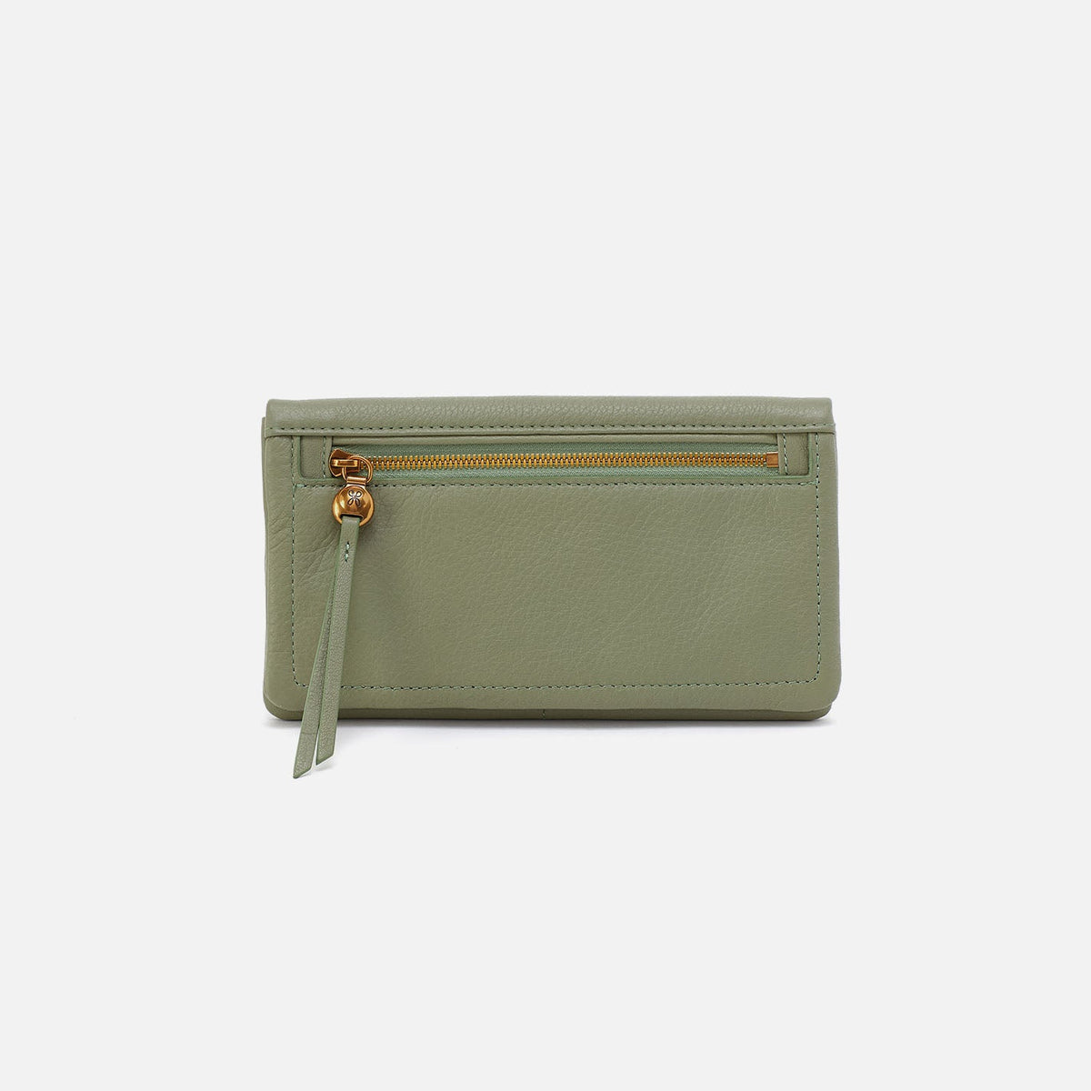 HOBO Lumen Continental Wallet In Pebbled Leather - Watercress