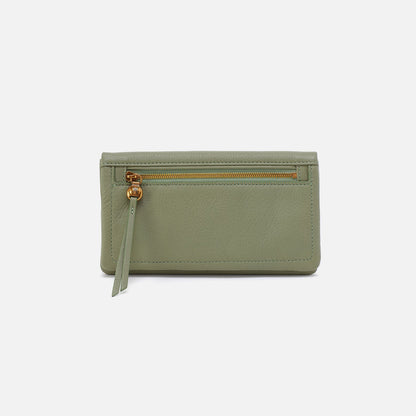 HOBO Lumen Continental Wallet In Pebbled Leather - Watercress