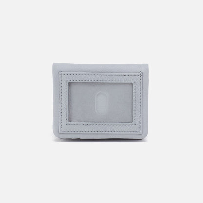 HOBO Lumen Mini Wallet In Pebbled Leather - Blue Pearl