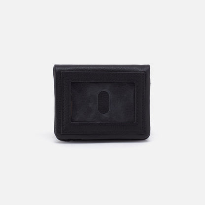 HOBO Lumen Mini Wallet In Pebbled Leather - Black