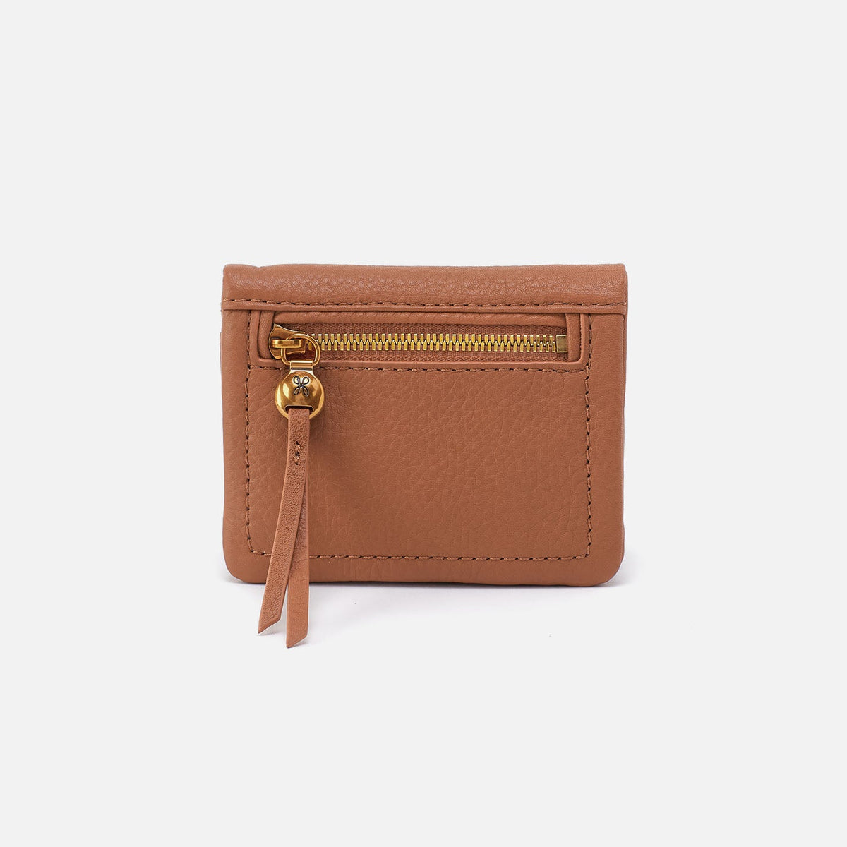 HOBO Lumen Mini Wallet In Pebbled Leather - Warm Honey