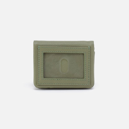 HOBO Lumen Mini Wallet In Pebbled Leather - Watercress