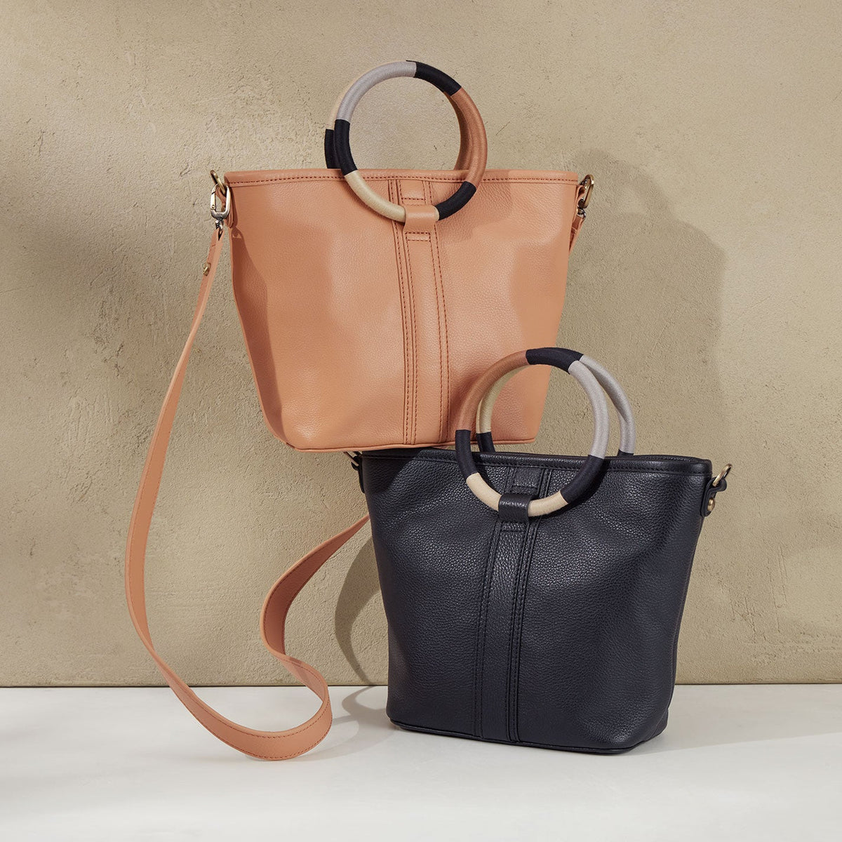 HOBO Luna Small Tote In Pebbled Leather - Black