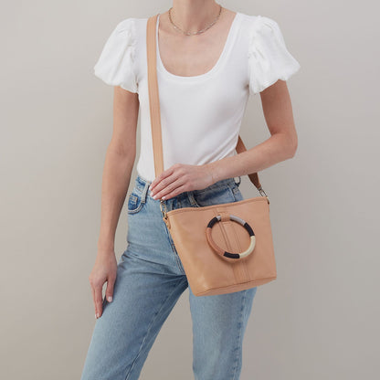 HOBO Luna Small Tote In Pebbled Leather - Porcini