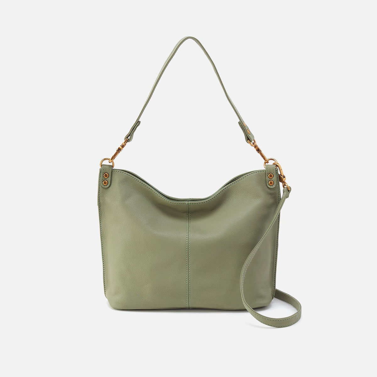 HOBO Pier Shoulder Bag In Pebbled Leather - Watercress