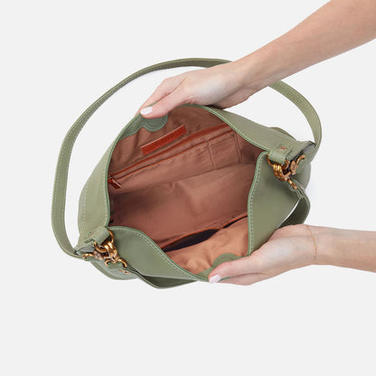 HOBO Pier Shoulder Bag In Pebbled Leather - Watercress