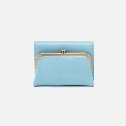HOBO Robin Compact Wallet In Polished Leather - Stratosphere