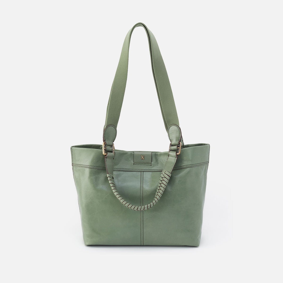 HOBO Romy Medium Tote In Polished Leather - Jade