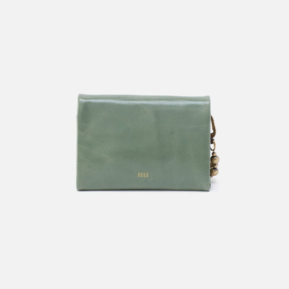 HOBO Ross Bead Wristlet In Polished Leather - Jade