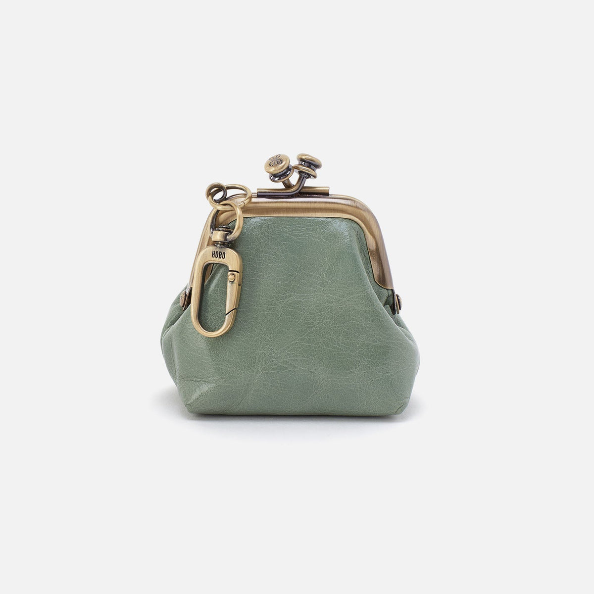 HOBO Run Frame Pouch In Polished Leather - Jade