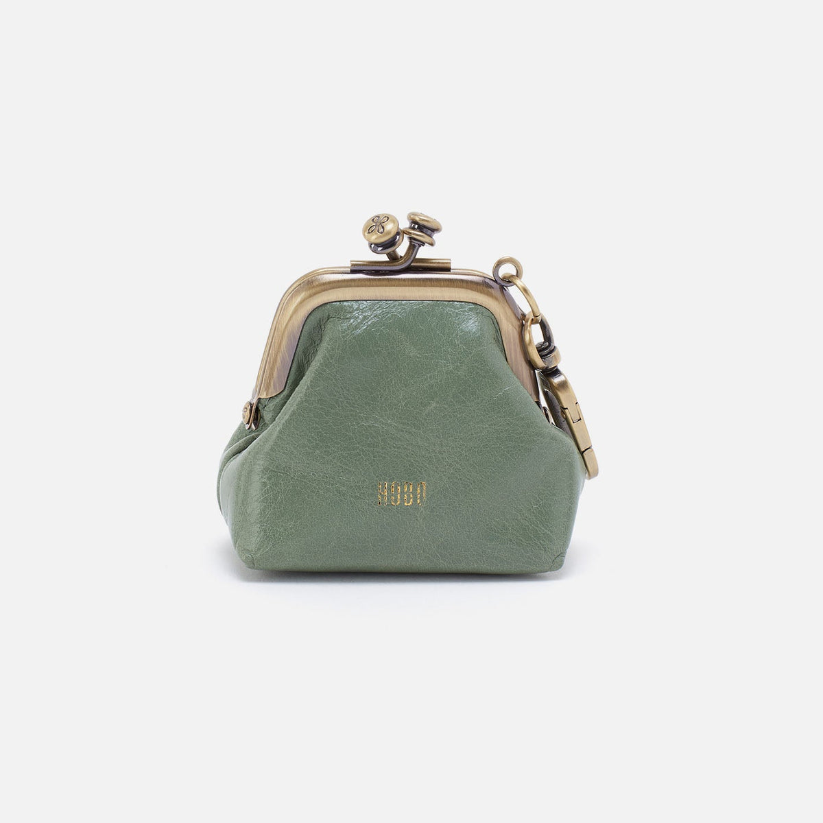 HOBO Run Frame Pouch In Polished Leather - Jade