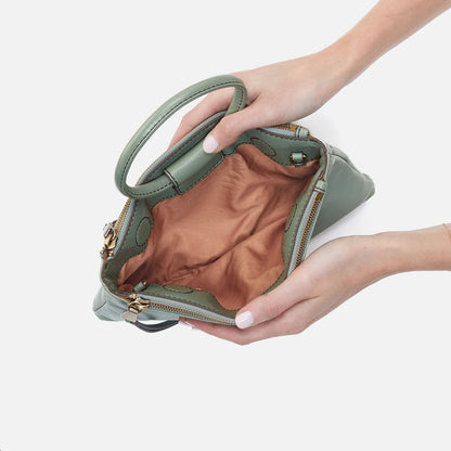 HOBO Sable Crossbody In Polished Leather - Jade
