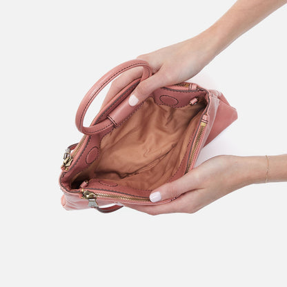 HOBO Sable Crossbody In Polished Leather - Rose