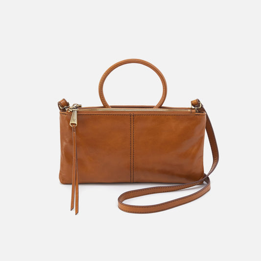 HOBO Sable Crossbody In Polished Leather - Truffle