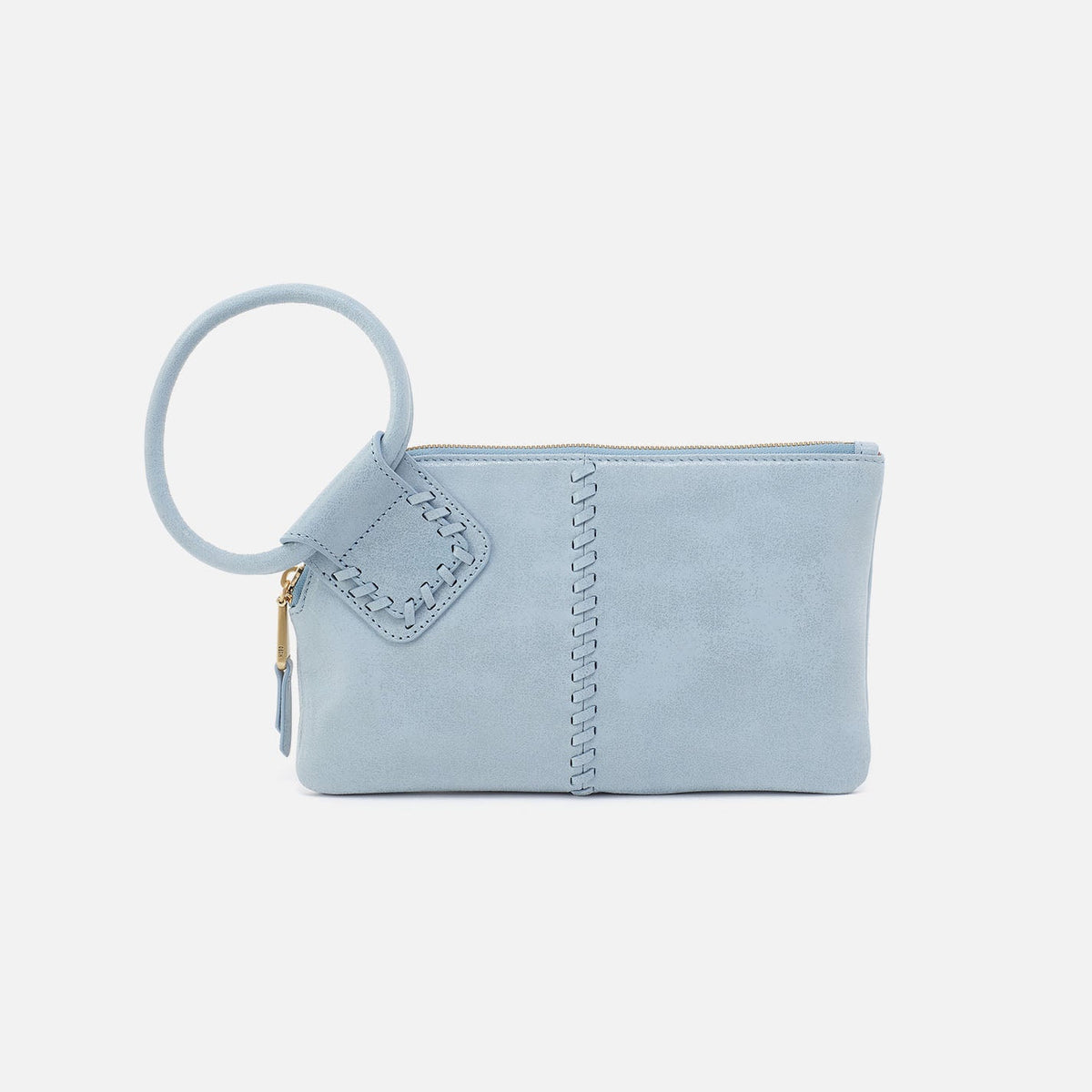 HOBO Sable Wristlet In Buffed Leather - Sky