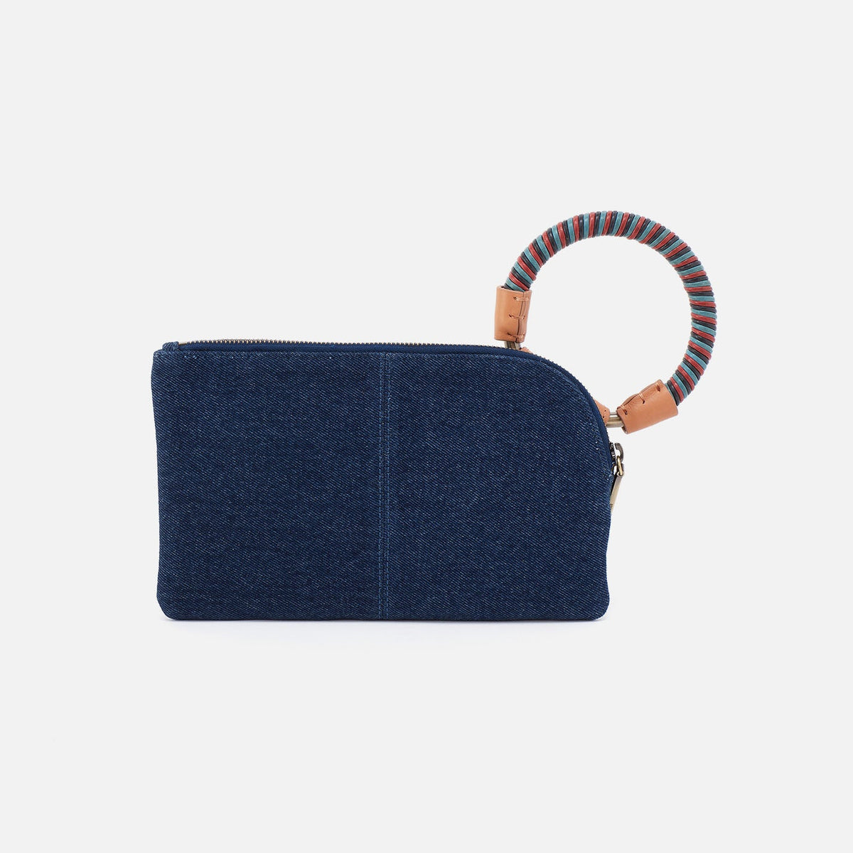 HOBO Sable Wristlet In Denim Fabric - Dark Denim