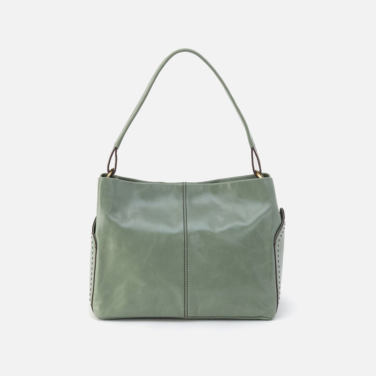 HOBO Seneca Shoulder Bag In Polished Leather - Jade