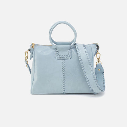 HOBO Sheila Medium Satchel In Buffed Leather - Sky