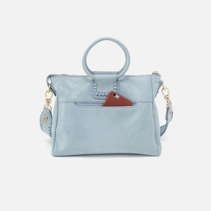 HOBO Sheila Medium Satchel In Buffed Leather - Sky