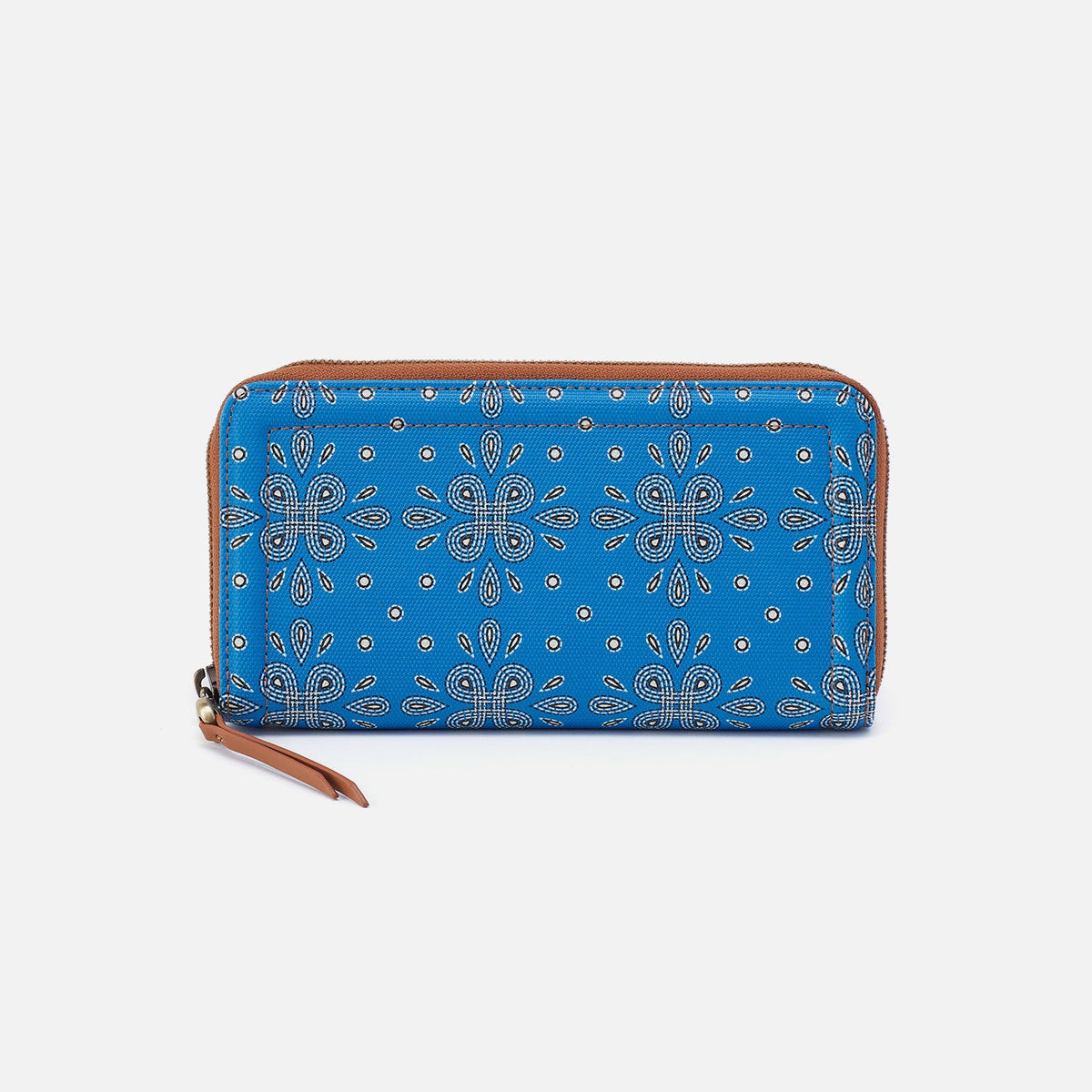 HOBO Soma Large Wallet In Coated Canvas - Blue Journey Bandana