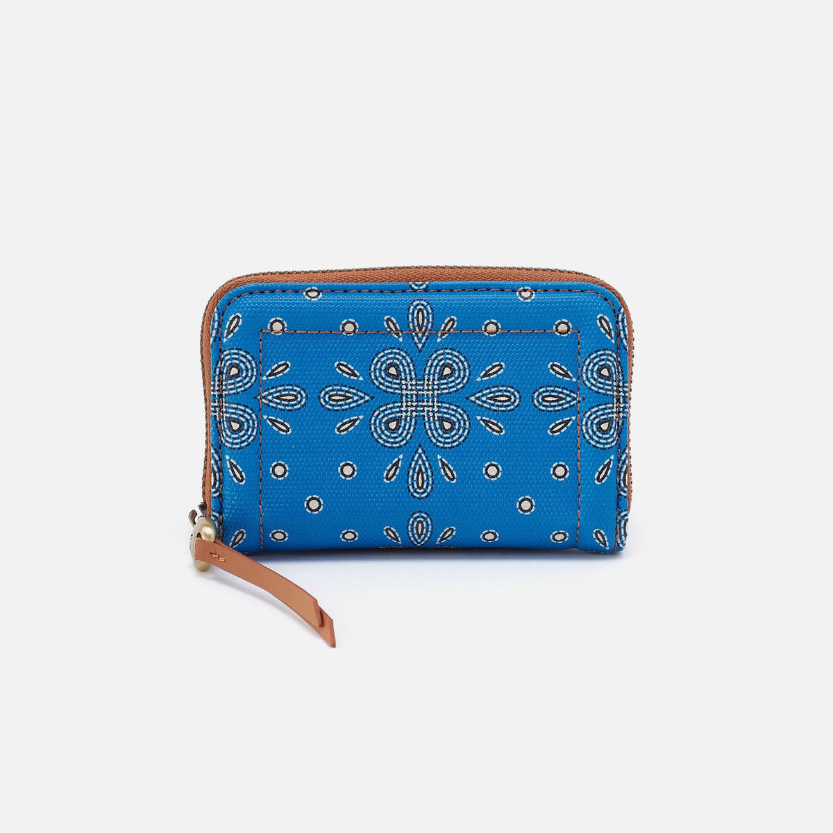 HOBO Soma Small Wallet In Coated Canvas - Blue Journey Bandana