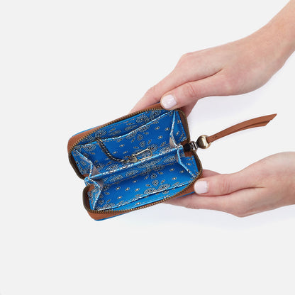HOBO Soma Small Wallet In Coated Canvas - Blue Journey Bandana