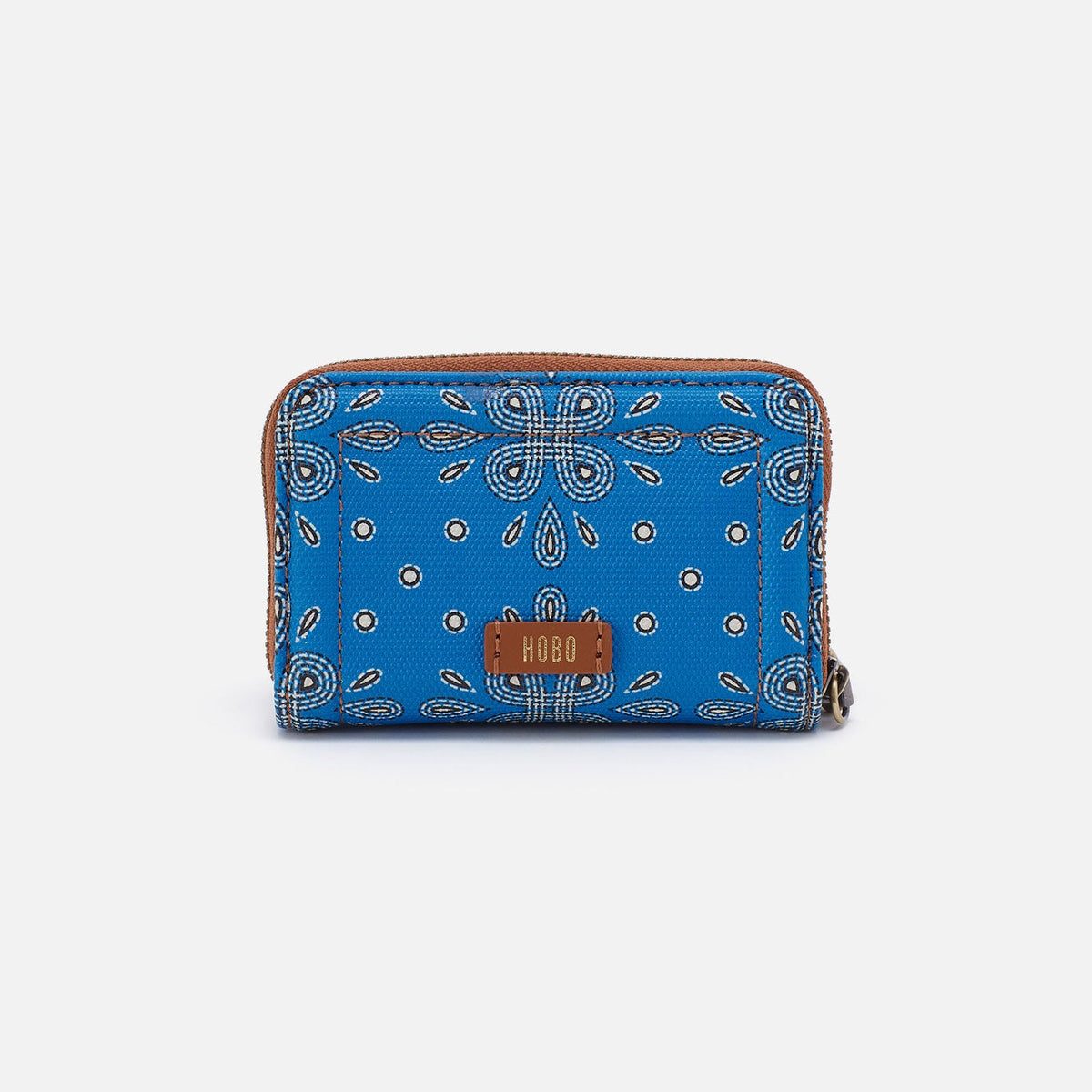 HOBO Soma Small Wallet In Coated Canvas - Blue Journey Bandana