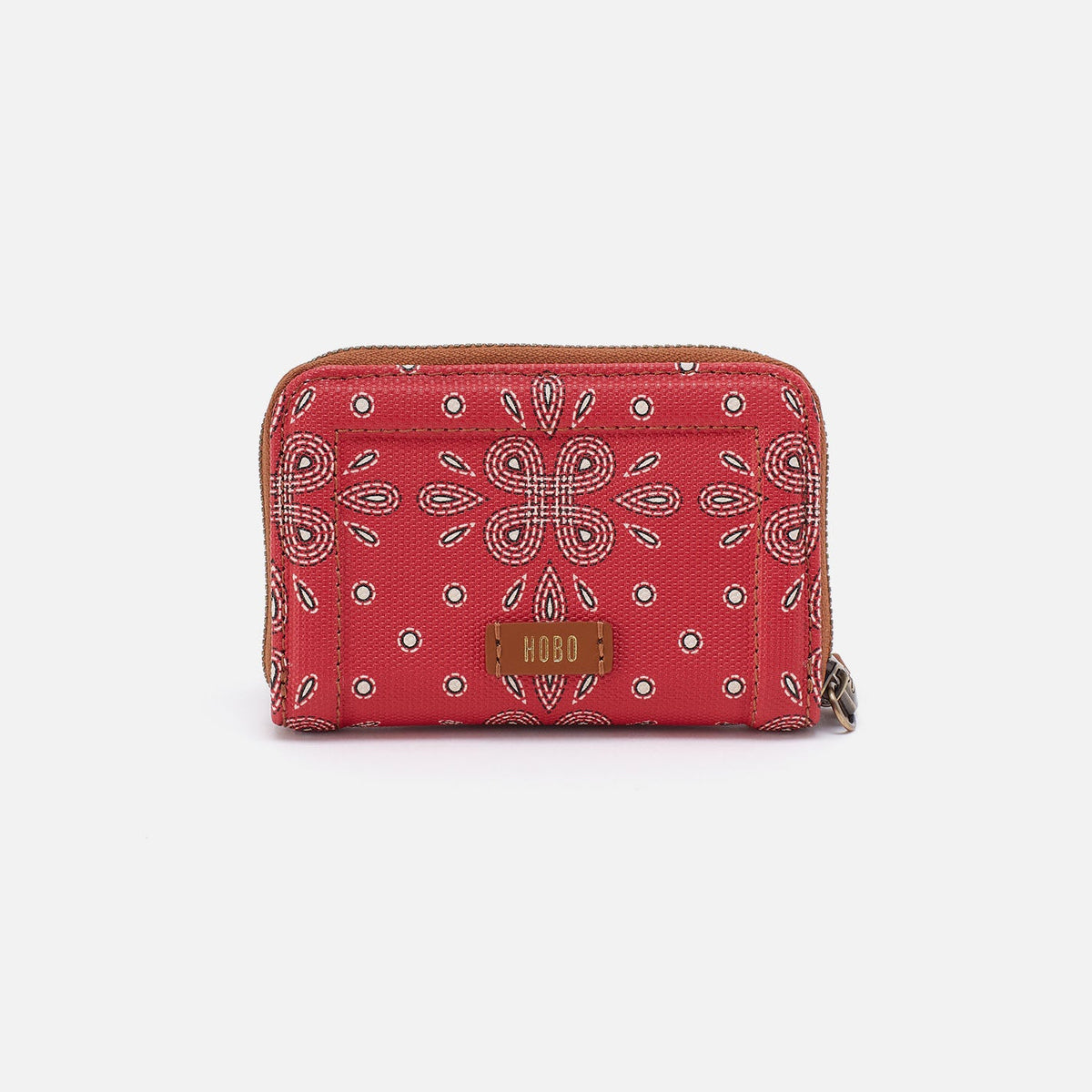 HOBO Soma Small Wallet In Coated Canvas - Red Journey Bandana