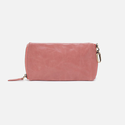 HOBO Spark Double Eyeglass Case In Polished Leather - Rose