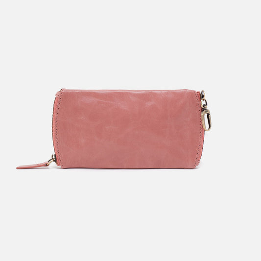 HOBO Spark Double Eyeglass Case In Polished Leather - Rose