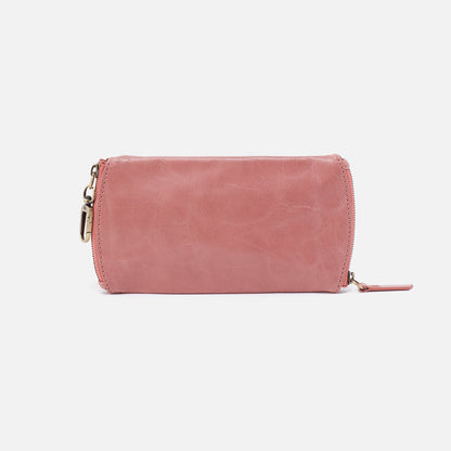 HOBO Spark Double Eyeglass Case In Polished Leather - Rose