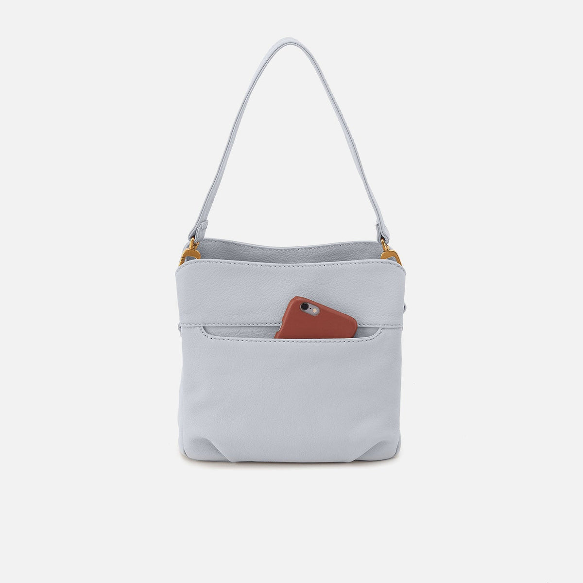 HOBO Starr Convertible Shoulder Bag in Pebbled Leather - Blue Pearl