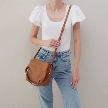 HOBO Starr Convertible Shoulder Bag in Pebbled Leather - Warm Honey