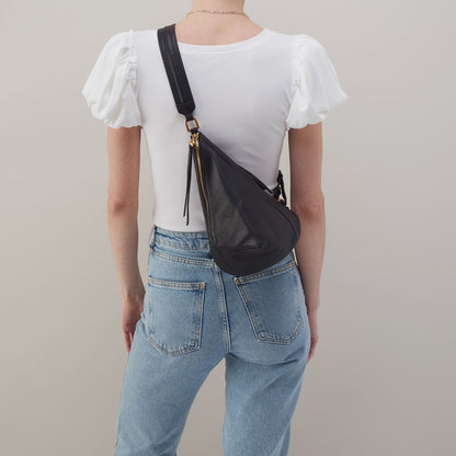 HOBO Sway Small Sling In Pebbled Leather - Black