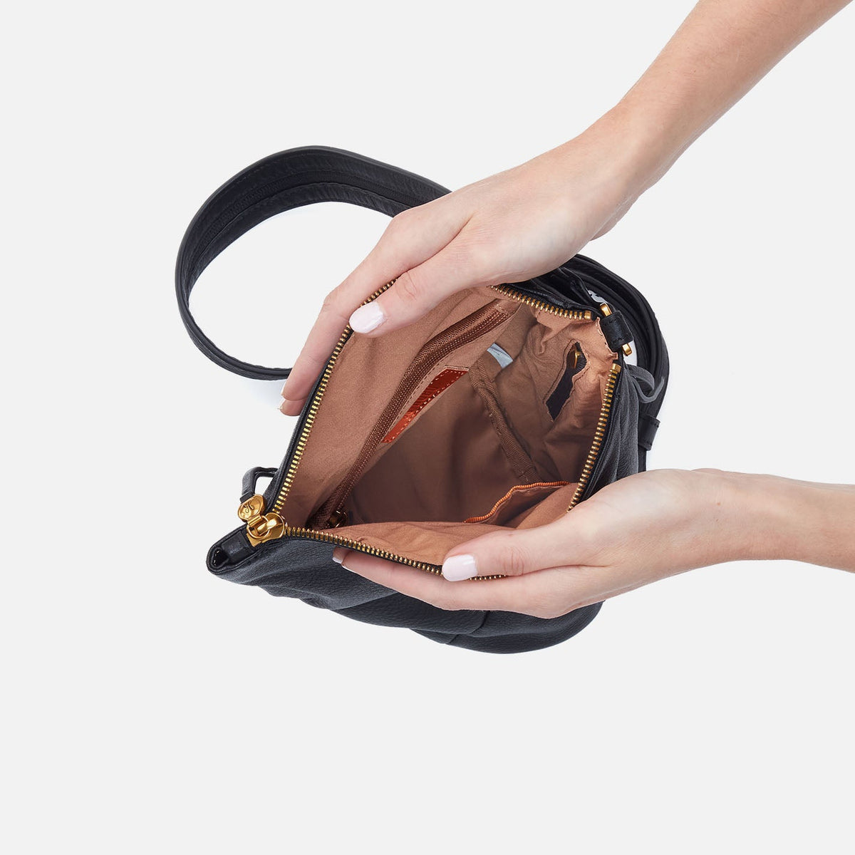 HOBO Sway Small Sling In Pebbled Leather - Black
