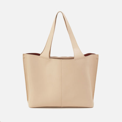 HOBO Vida Large Tote in Micro Pebbled Leather - Almond