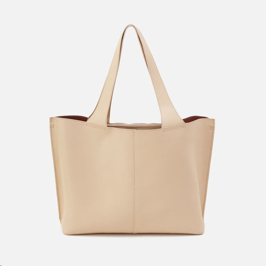 HOBO Vida Large Tote in Micro Pebbled Leather - Almond