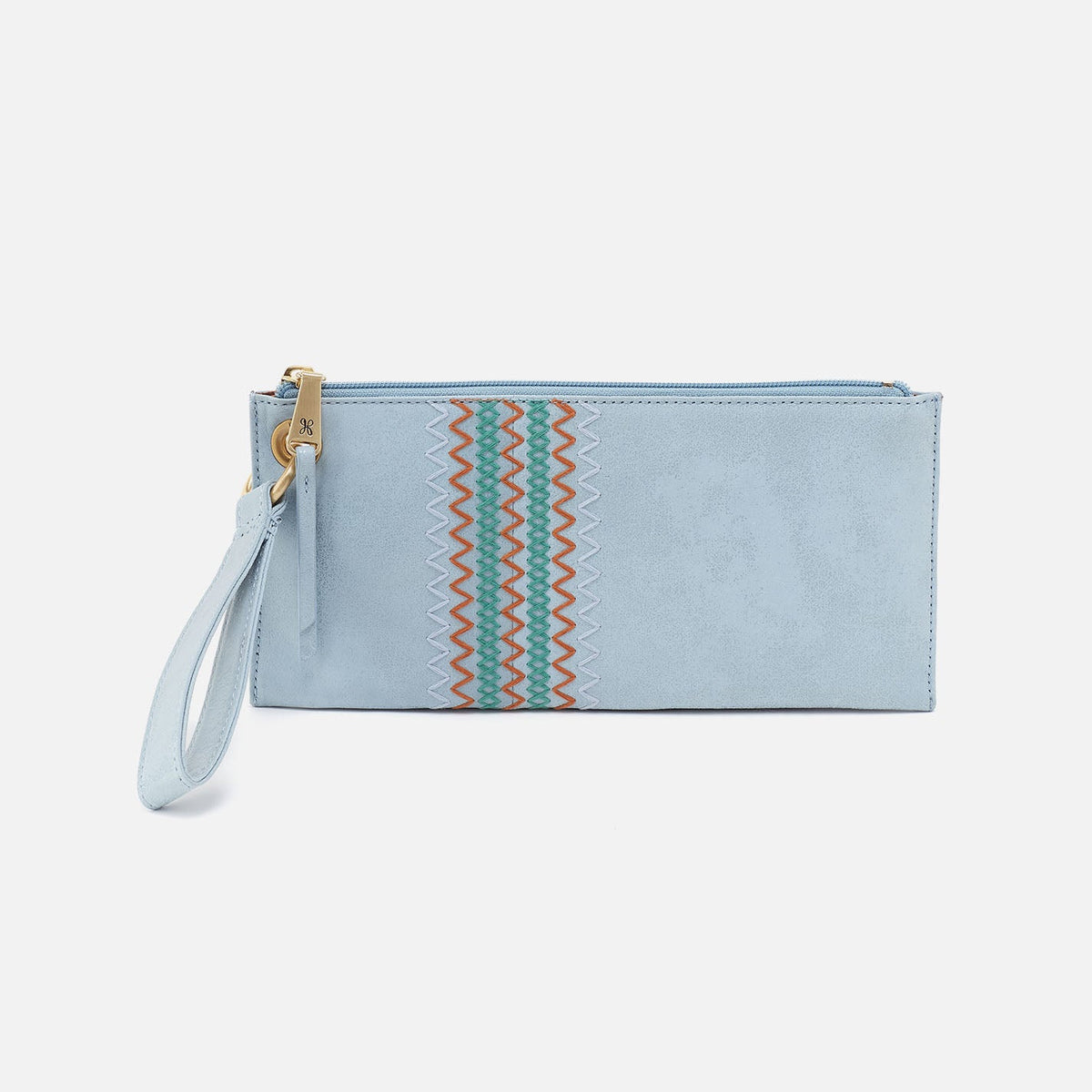 HOBO Vida Wristlet In Buffed Leather - Sky