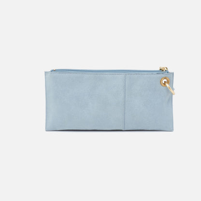 HOBO Vida Wristlet In Buffed Leather - Sky