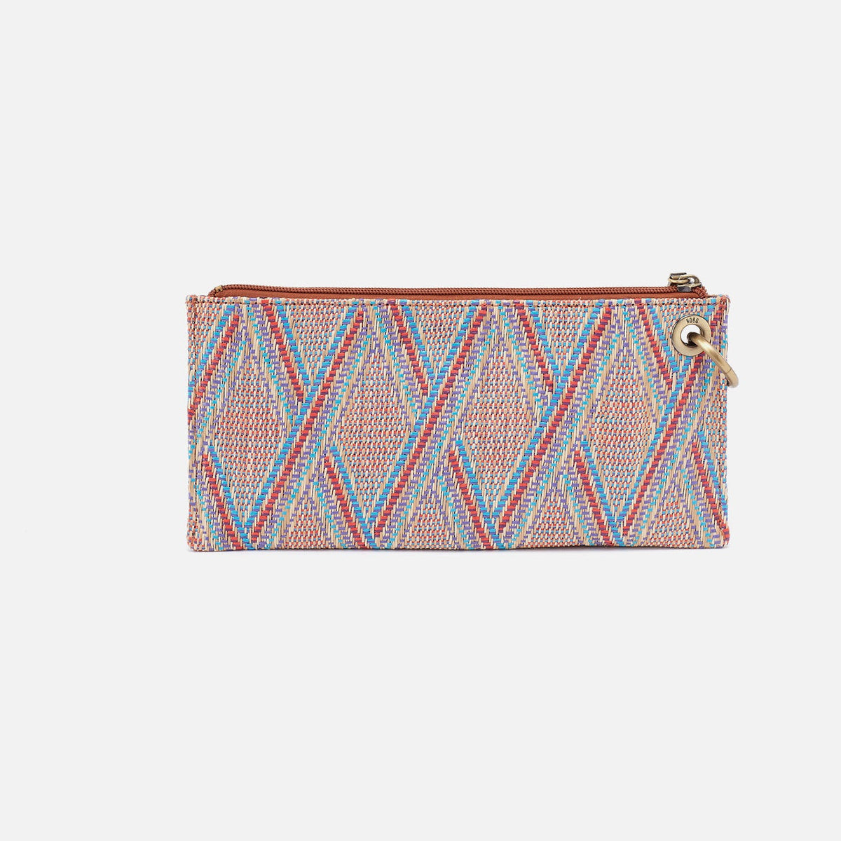 HOBO Vida Wristlet In Multi Weave With Leather Trim - Sunset Raffia