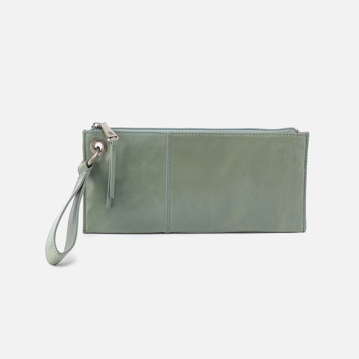 HOBO Vida Wristlet In Polished Leather - Jade