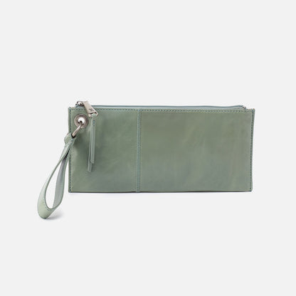 HOBO Vida Wristlet In Polished Leather - Jade