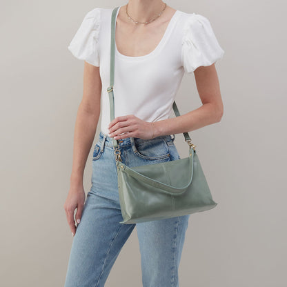 HOBO Avon Shoulder Bag In Polished Leather - Jade