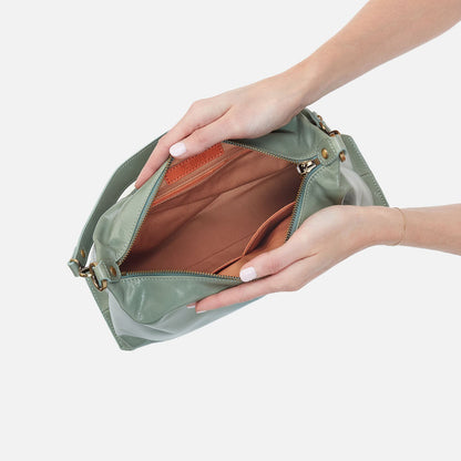 HOBO Avon Shoulder Bag In Polished Leather - Jade