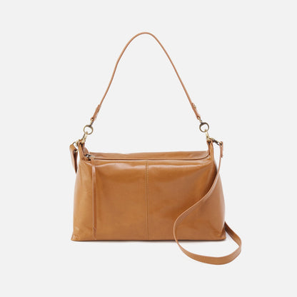 HOBO Avon Shoulder Bag In Polished Leather - Natural